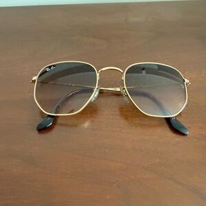Ray-Ban Gold Frame Sunglasses